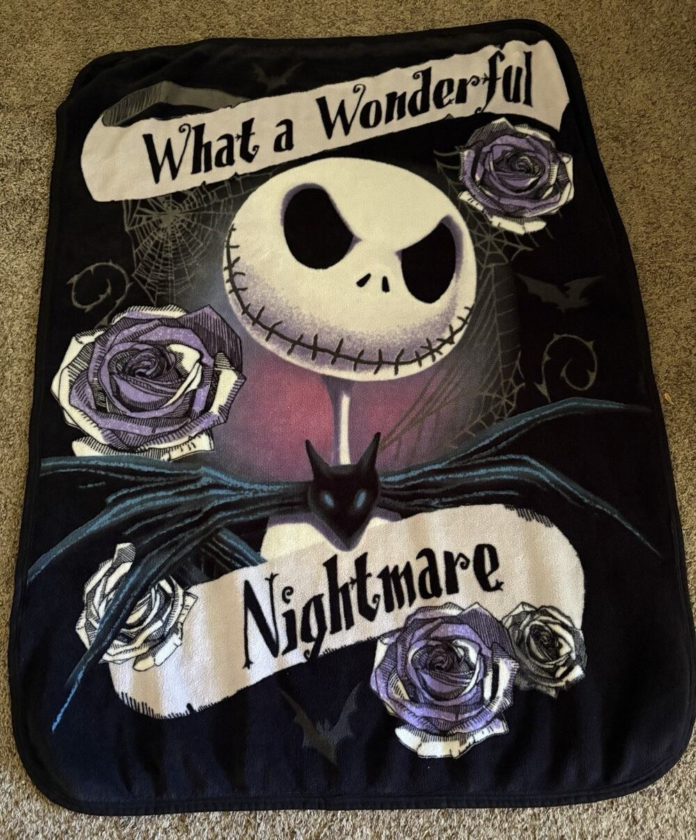 Nightmare Before Christmas Plush Fleece Blanket “What A Wonderful Nightmare”